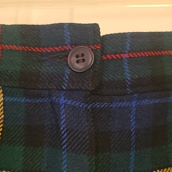 Pendlelton Blue Green Wool Smith Tartan Plaid Blazer & Shorts Set Size 16/18 - Picture 10 of 16